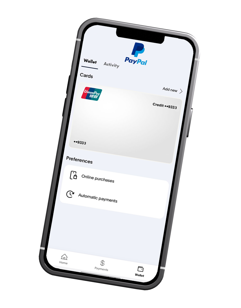 PayPal op een smartphone