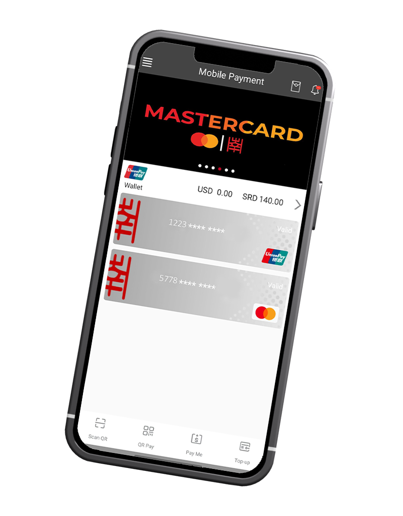 Uni5Pay+ op een smartphone